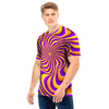 Yellow and purple spin illusion. Men T Shirt-grizzshop
