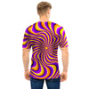 Yellow and purple spin illusion. Men T Shirt-grizzshop