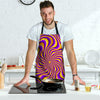 Yellow and purple spin illusion. Men's Apron-grizzshop