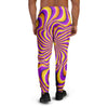 Yellow and purple spin illusion. Men's Joggers-grizzshop