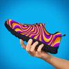 Yellow and purple spin illusion. Men's Sneakers-grizzshop