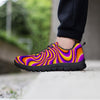 Yellow and purple spin illusion. Men's Sneakers-grizzshop