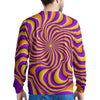 Yellow and purple spin illusion. Men's Sweatshirt-grizzshop