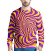 Yellow and purple spin illusion. Men's Sweatshirt-grizzshop