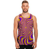 Yellow and purple spin illusion. Men's Tank Tops-grizzshop