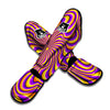 Yellow and purple spin illusion. Muay Thai Shin Guard-grizzshop