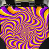 Yellow and purple spin illusion. Pet Car Seat Cover-grizzshop