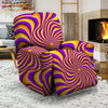 Yellow and purple spin illusion. Recliner Cover-grizzshop