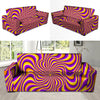 Yellow and purple spin illusion. Sofa Cover-grizzshop