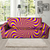 Yellow and purple spin illusion. Sofa Cover-grizzshop