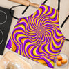 Yellow and purple spin illusion. Women's Apron-grizzshop