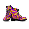 Yellow and purple spin illusion. Women's Boots-grizzshop