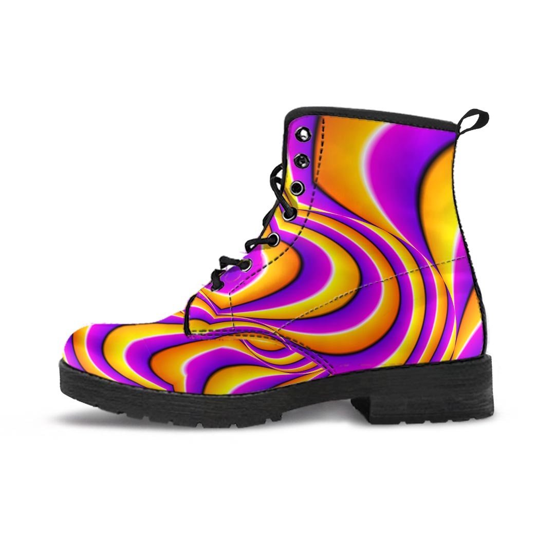 Yellow and purple spin illusion. Women's Boots-grizzshop