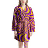 Yellow and purple spin illusion. Women's Robe-grizzshop