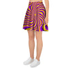 Yellow and purple spin illusion. Women's Skirt-grizzshop