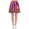 Yellow and purple spin illusion. Women's Skirt-grizzshop