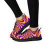 Yellow and purple spin illusion. Women's Sneakers-grizzshop