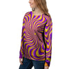 Yellow and purple spin illusion. Women's Sweatshirt-grizzshop