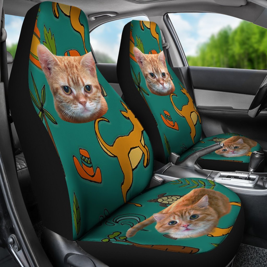 Yellow cat Car Seat Cover-grizzshop