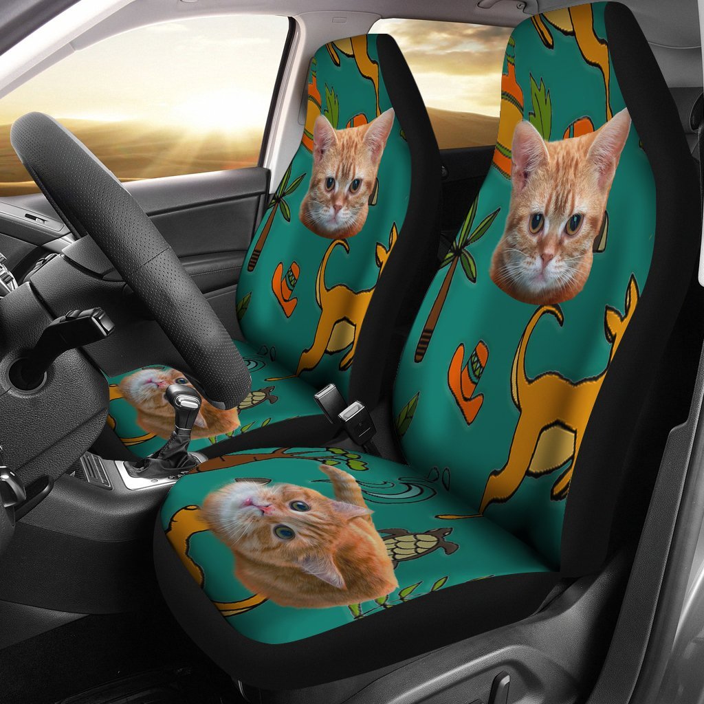 Yellow cat Car Seat Cover-grizzshop