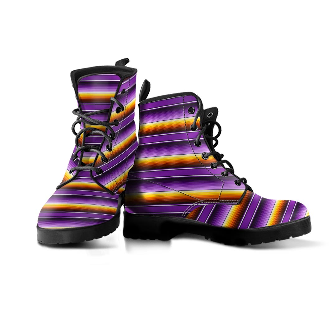 Yellow And Purple Mexican Baja Men's Boots-grizzshop