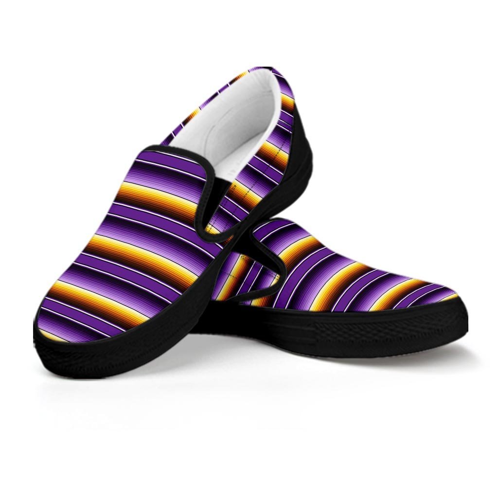 Yellow And Purple Mexican Baja Men's Slip On Sneakers-grizzshop