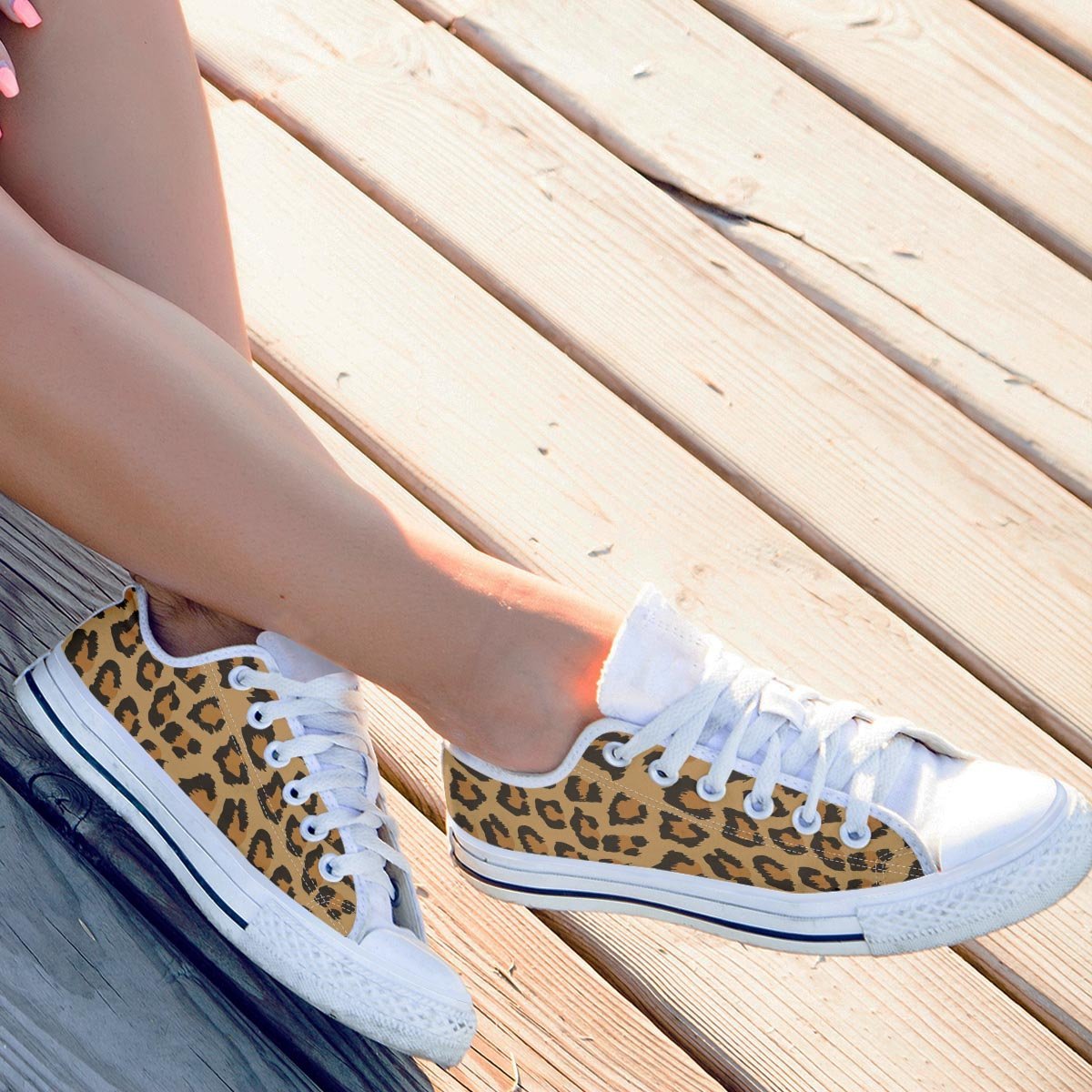 Yellow Cheetah Men's Low Top Shoes-grizzshop