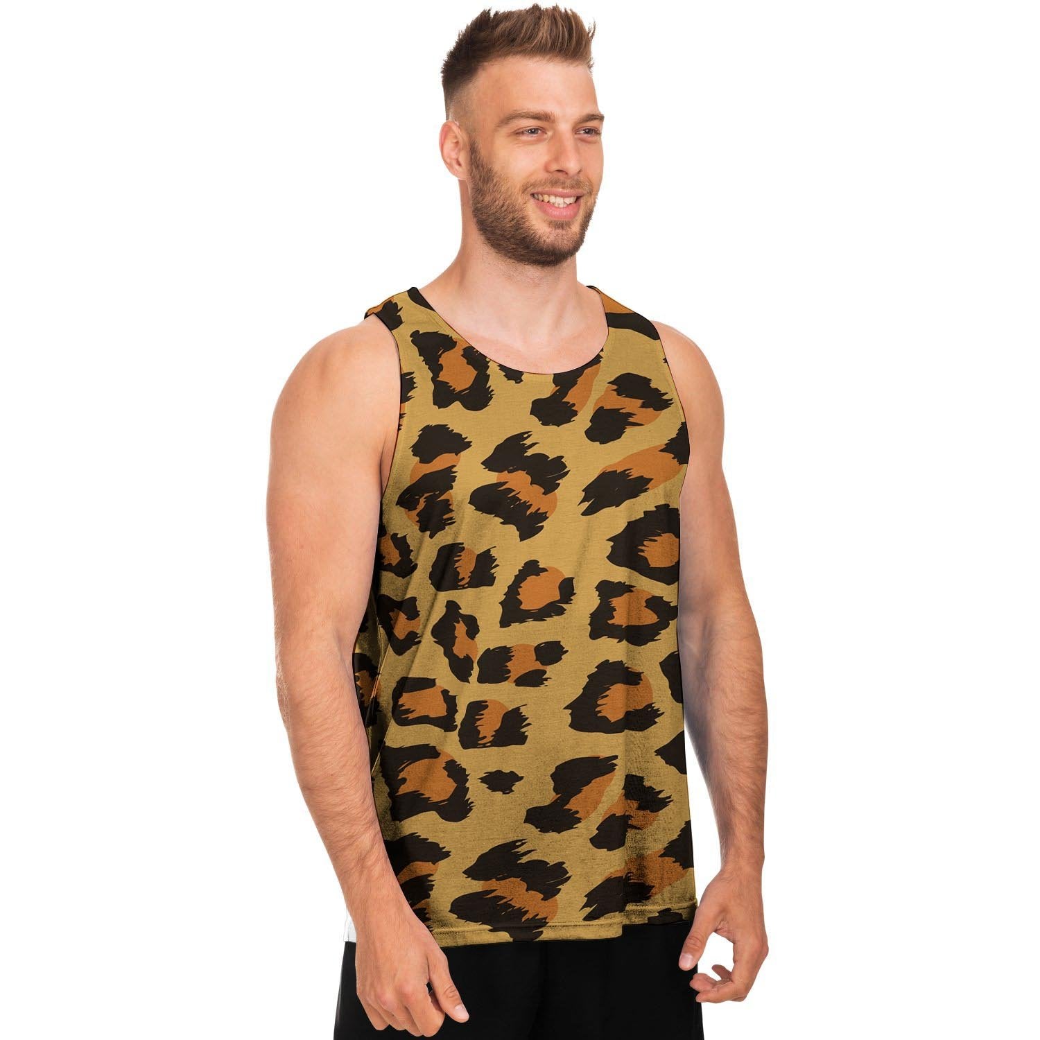 Yellow Cheetah Men's Tank Tops-grizzshop