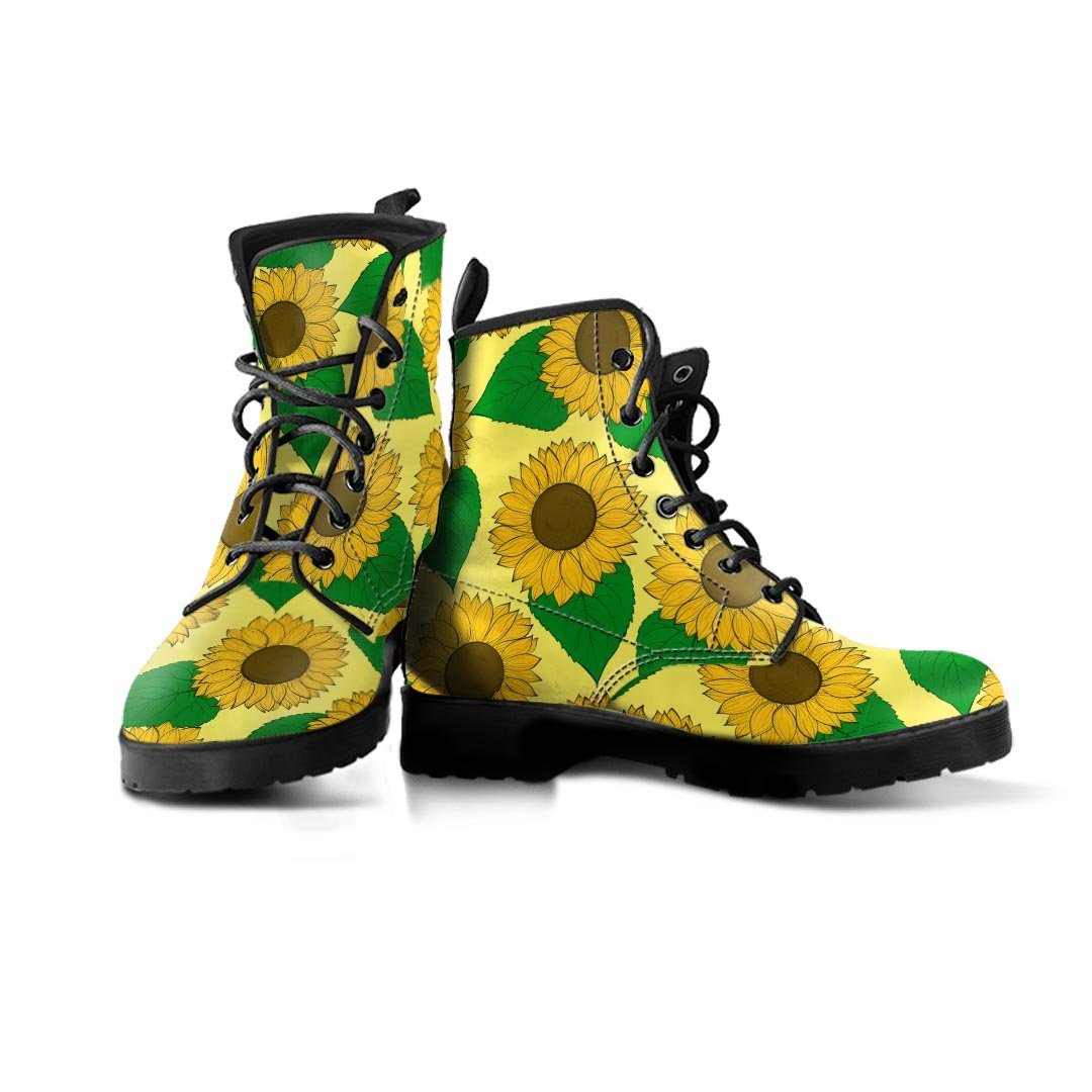 Yellow Sunflower Men's Boots-grizzshop
