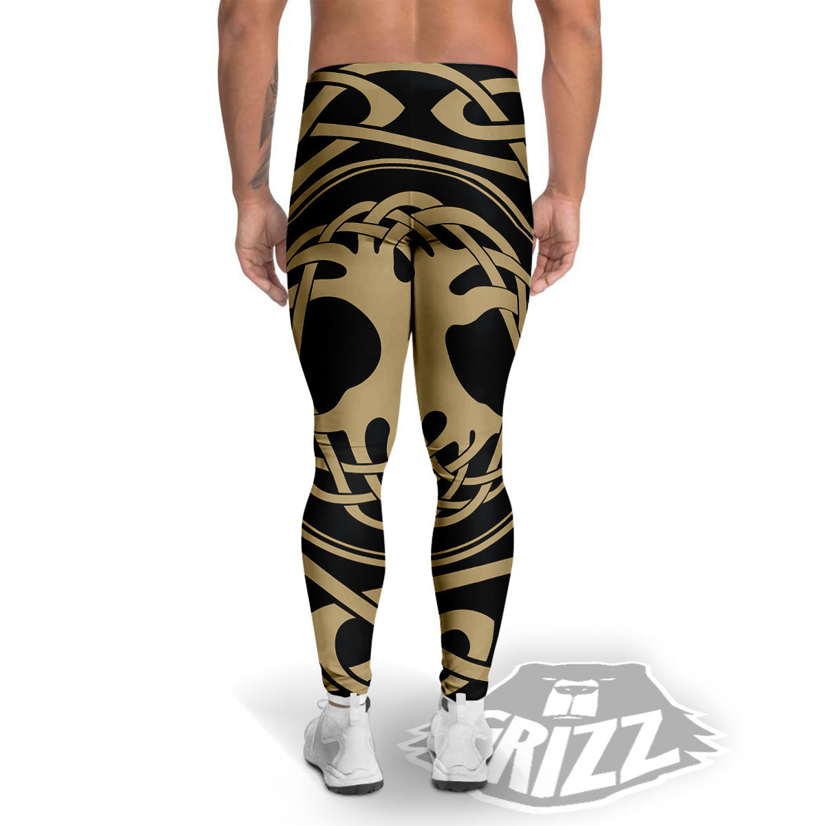 Yggdrasil Scandinavian Print Men's Leggings-grizzshop