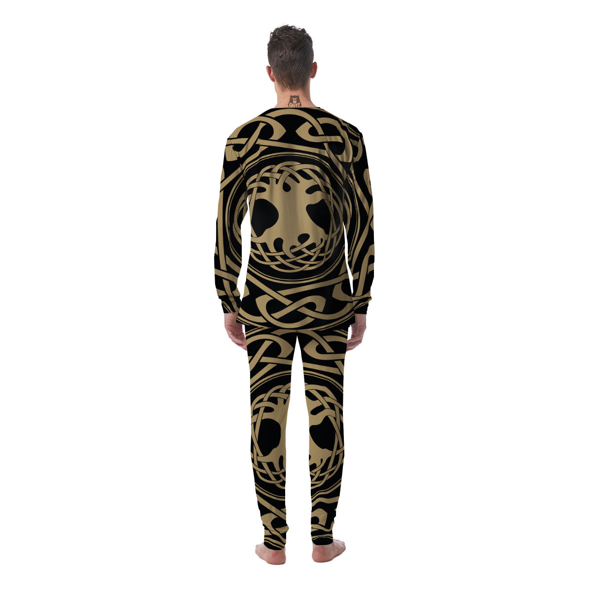 Yggdrasil Scandinavian Print Men's Pajamas-grizzshop