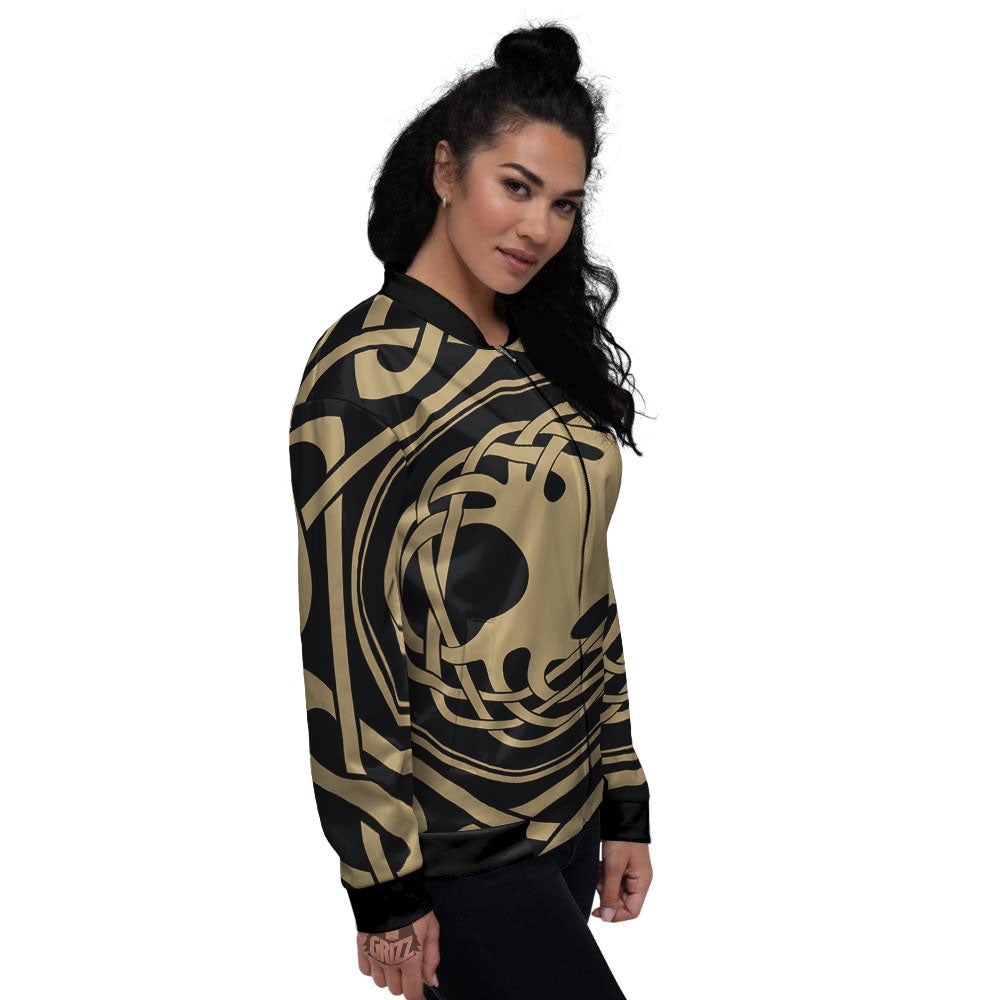 Yggdrasil Scandinavian Print Women's Bomber Jacket-grizzshop