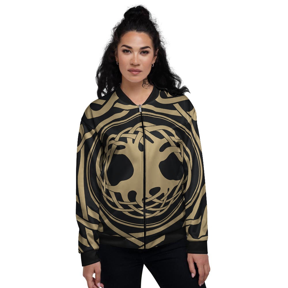 Yggdrasil Scandinavian Print Women's Bomber Jacket-grizzshop