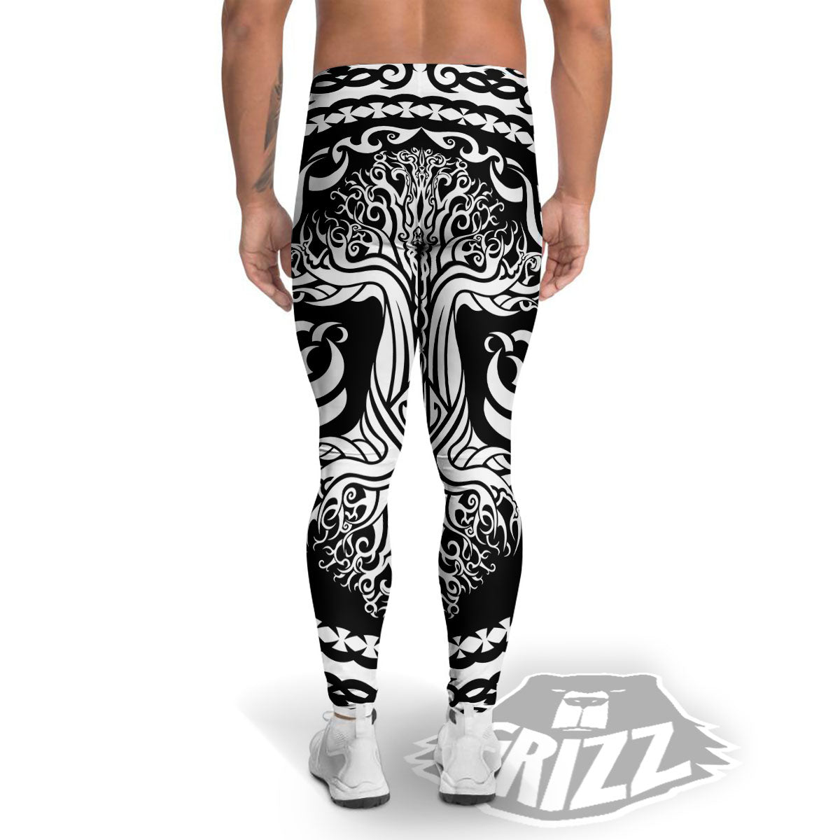 Yggdrasil Tree Ancient Print Men's Leggings-grizzshop