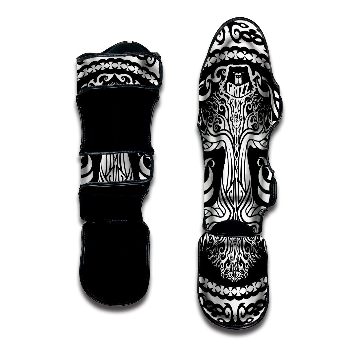 Yggdrasil Tree Ancient Print Muay Thai Shin Guards-grizzshop