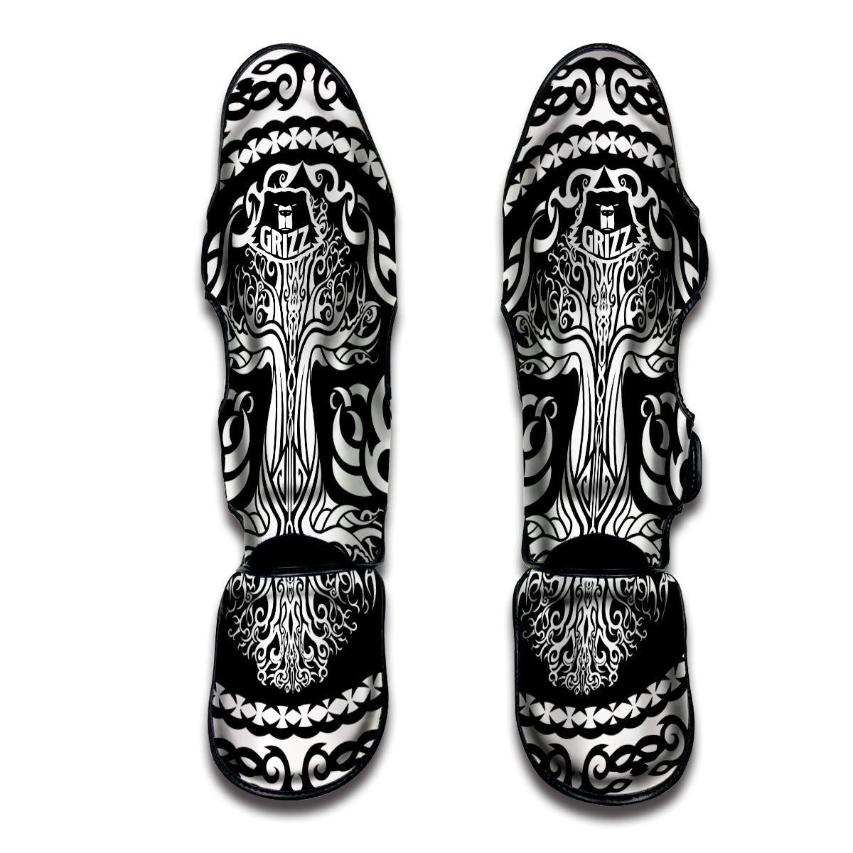 Yggdrasil Tree Ancient Print Muay Thai Shin Guards-grizzshop