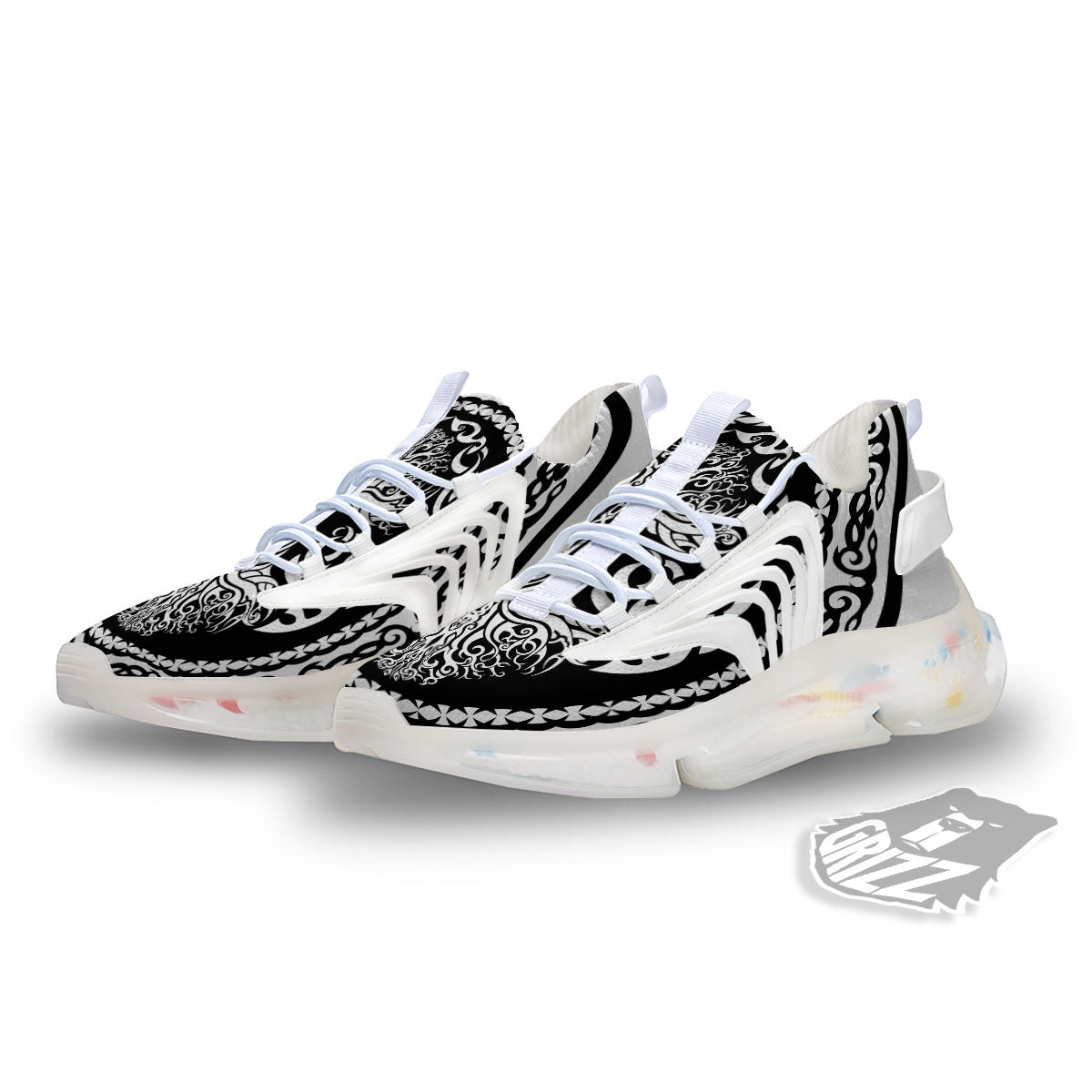 Yggdrasil Tree Ancient Print White Gym Shoes-grizzshop