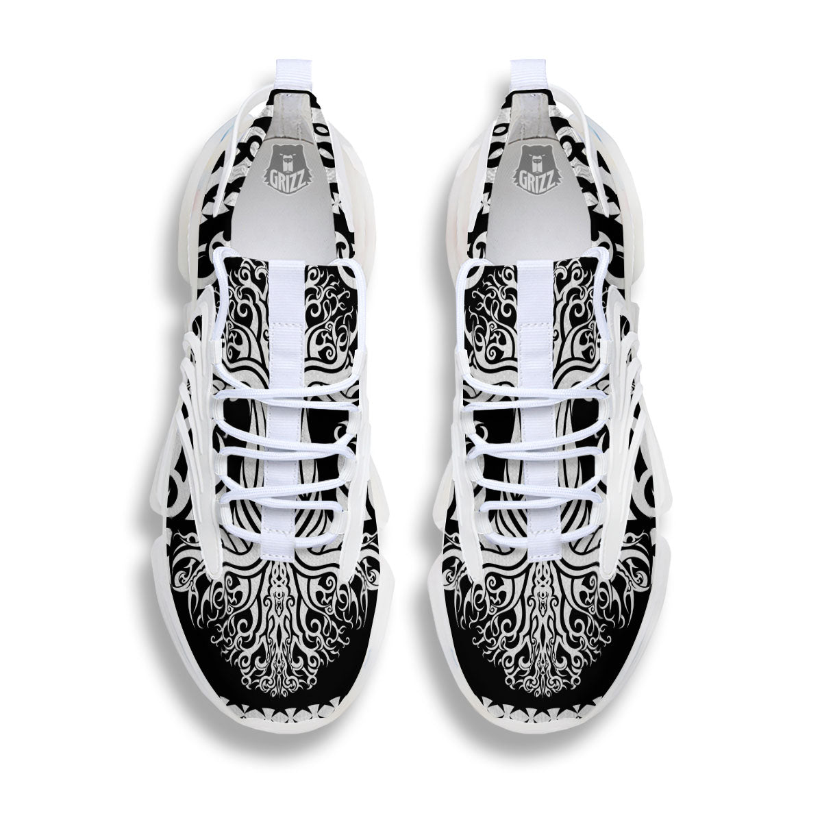 Yggdrasil Tree Ancient Print White Gym Shoes-grizzshop