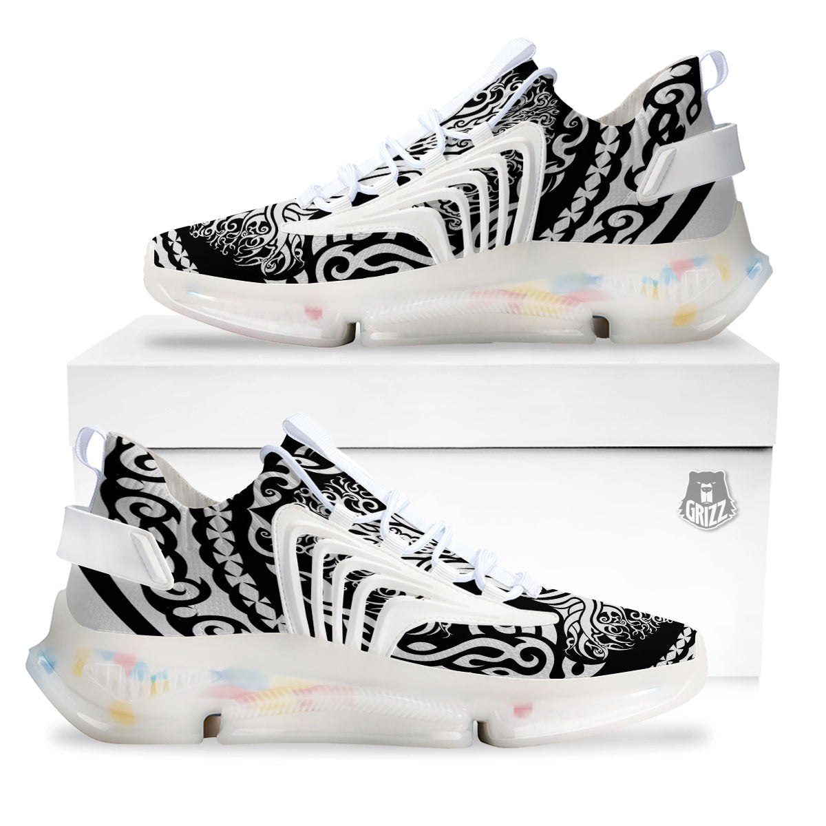 Yggdrasil Tree Ancient Print White Gym Shoes-grizzshop