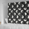 Yin Yang Black Pattern Print Bathroom Shower Curtain-grizzshop