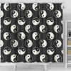 Yin Yang Black Pattern Print Bathroom Shower Curtain-grizzshop