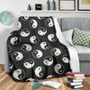 Yin Yang Black Pattern Print Blanket-grizzshop