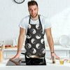 Yin Yang Black Pattern Print Men's Apron-grizzshop