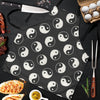 Yin Yang Black Pattern Print Men's Apron-grizzshop