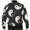 Yin Yang Black Pattern Print Men's Bomber Jacket-grizzshop