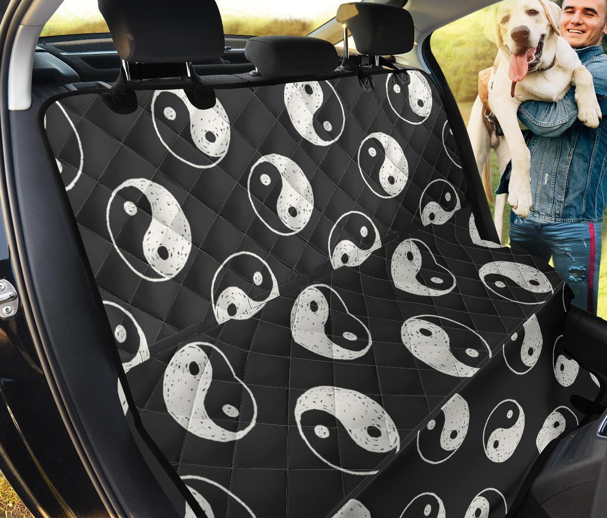 Yin Yang Black Pattern Print Pet Car Seat Cover-grizzshop