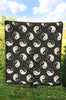 Yin Yang Black Pattern Print Quilt-grizzshop