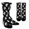 Yin Yang Black Pattern Print Unisex Crew Socks-grizzshop