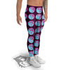 Yin Yang Blue And Purple Print Men's Leggings-grizzshop