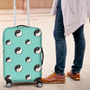 Yin Yang Blue Pattern Print Luggage Cover Protector-grizzshop